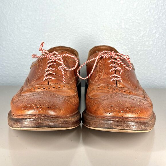 Allen Edmonds McTavish Shoes Brown Wingtip Leather Dress Dainite Mens Size 9 D main image 13